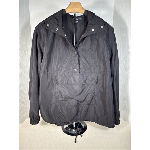 Love Tree Womens’s Black  1/4 Snap  Anorak Pullover Windbreaker Women’s Large - Picture 1 of 12